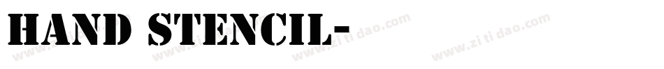 Hand Stencil字体转换